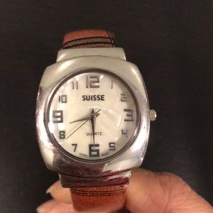 Suisse Quartz cuff watch